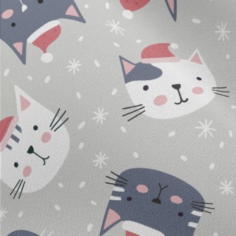 Cat Wearing Santa&#39;s Hat Chiffon