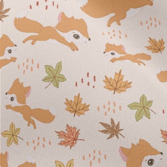 Big-eyed Fox Running In Autumn Chiffon