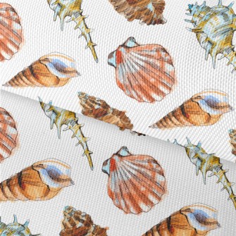 Colorful Seashells In Watercol Waterproof Oxford