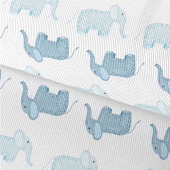 Cute Little Elephants Waiting  Waterproof Oxford