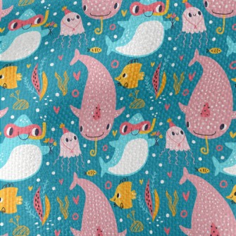 Marine Animals Become Divers Waterproof Canvas