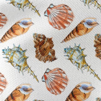 Colorful Seashells In Watercol Waterproof Canvas