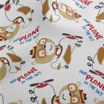 Animals That Operate Flying Ve Athletic Mesh Flat Back