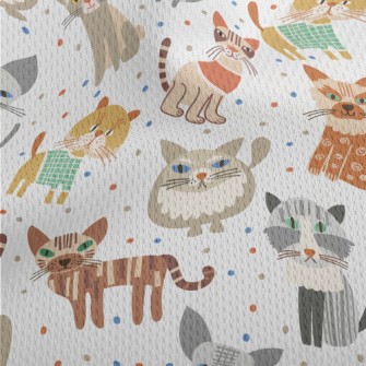 Cats With Weird Eyes Athletic Mesh Flat Back