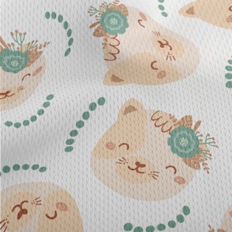 Animals Wearing Wreaths On The Athletic Mesh Flat Back