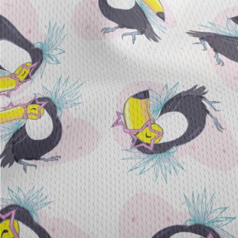Exotic Toucan Athletic Mesh Flat Back