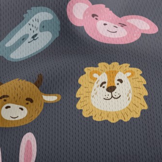 Cute Animals With Various Expr Athletic Mesh Flat Back
