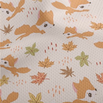 Big-eyed Fox Running In Autumn Athletic Mesh Flat Back