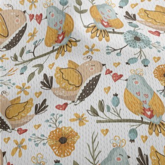 A Cute Little Bird Singing Lou Athletic Mesh Flat Back
