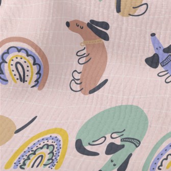 Playful Animals In Hippie Styl Terry