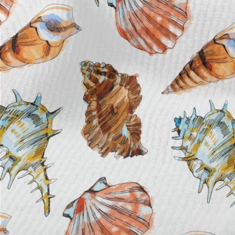 Colorful Seashells In Watercol Terry