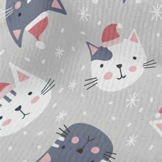 Cat Wearing Santa&#39;s Hat Terry