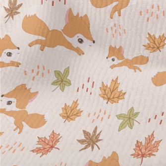 Big-eyed Fox Running In Autumn Terry