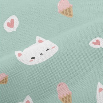 White Cat And Delicious Ice Cr Performance Linen