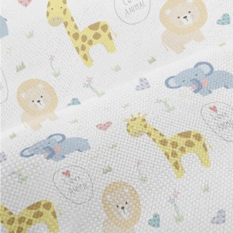 Lively And Cute African Animal Performance Linen