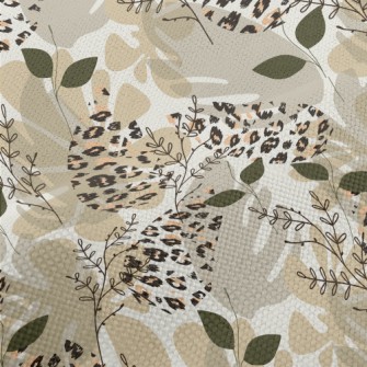Stylish Leaf And Animal Prints Performance Linen