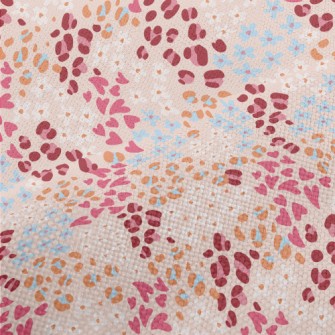 Floral Heart And Animal Print  Performance Linen
