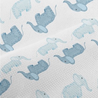 Cute Little Elephants Waiting  Performance Linen