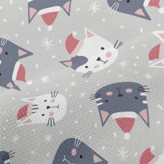 Cat Wearing Santa&#39;s Hat Performance Linen