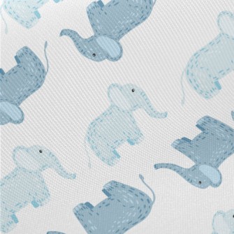Cute Little Elephants Waiting  Twill