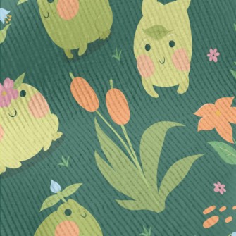 Frogs Playing By The Riverbank Standard Corduroy