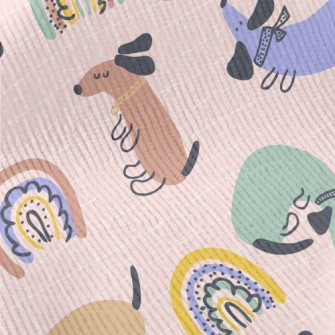 Playful Animals In Hippie Styl Standard Corduroy