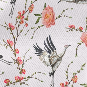 Flowers And Flying Red-crowned Standard Corduroy