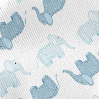 Cute Little Elephants Waiting  Standard Corduroy