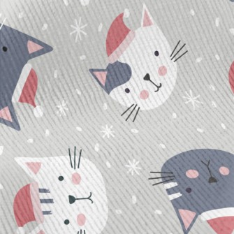 Cat Wearing Santa&#39;s Hat Standard Corduroy