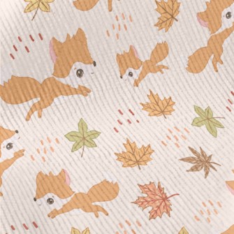 Big-eyed Fox Running In Autumn Standard Corduroy