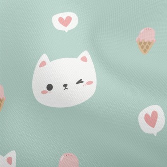 White Cat And Delicious Ice Cr Dobby