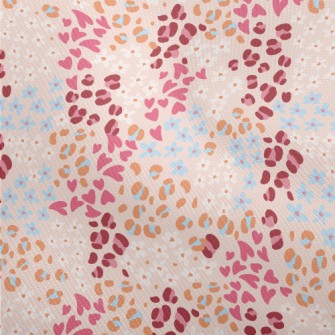 Floral Heart And Animal Print  Dobby