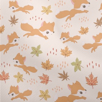 Big-eyed Fox Running In Autumn Dobby