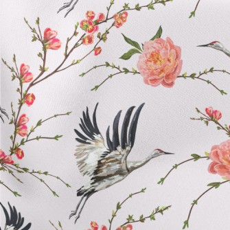 Flowers And Flying Red-crowned Stretch Ponte