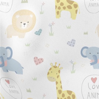 Lively And Cute African Animal Stretch Ponte