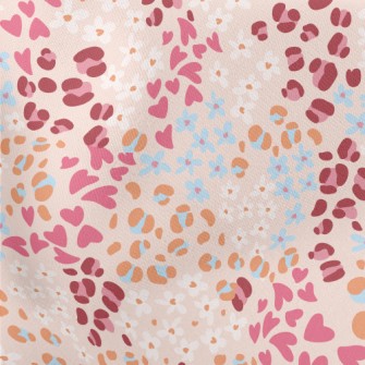 Floral Heart And Animal Print  Stretch Ponte