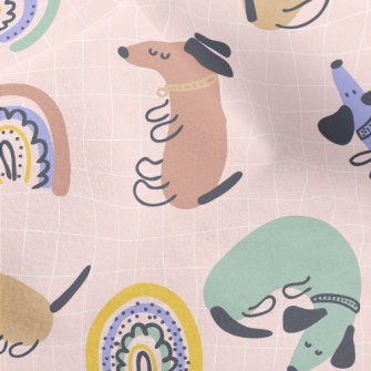 Playful Animals In Hippie Styl Micro Fleece