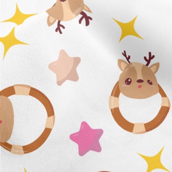 Cute Elk Shaped Rattle Micro Fleece