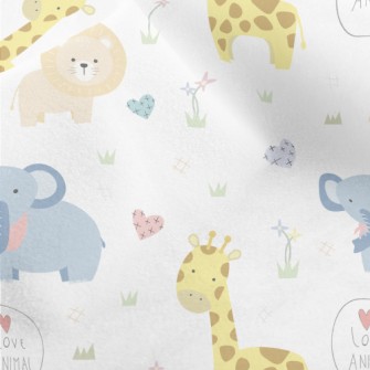 Lively And Cute African Animal Micro Fleece