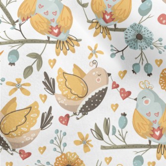 A Cute Little Bird Singing Lou Micro Fleece