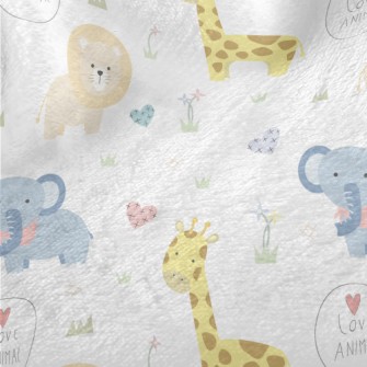 Lively And Cute African Animal Minky