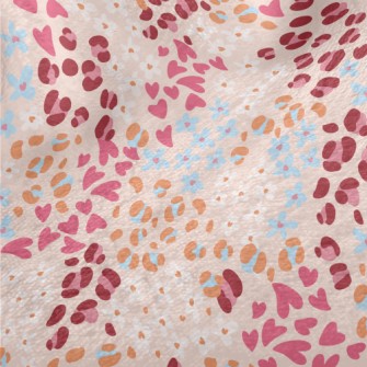 Floral Heart And Animal Print  Minky