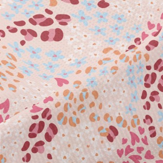 Floral Heart And Animal Print  Piqué