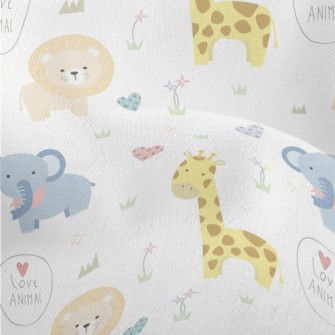 Lively And Cute African Animal Lightweight Performance Linen