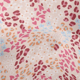 Floral Heart And Animal Print  Lightweight Performance Linen