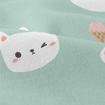 White Cat And Delicious Ice Cr Modern Jersey