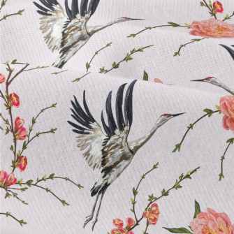 Flowers And Flying Red-crowned Modern Jersey
