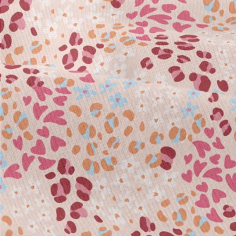 Floral Heart And Animal Print  Modern Jersey