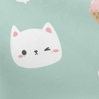 White Cat And Delicious Ice Cr Pongee