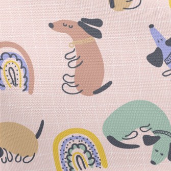 Playful Animals In Hippie Styl Pongee